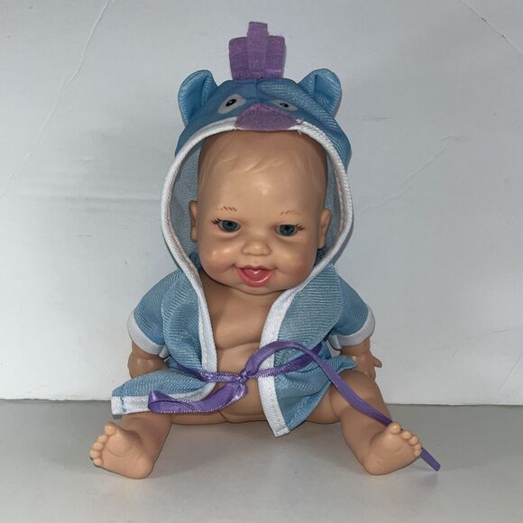 2015 New Adventures 9" Baby Doll w/Animal Robe & Undies Cute Chubby Belly - Picture 1 of 8